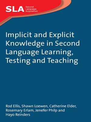 cover image of Implicit and Explicit Knowledge in Second Language Learning, Testing and Teaching